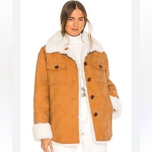 Eaves Beatrice Shacket in Brown NEW
